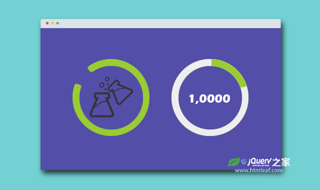 jQuery轻量级圆形进度指示器插件